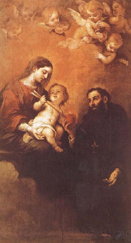 Bartolome Esteban Murillo St. Augustine and Our Lady and Son Spain oil painting art
